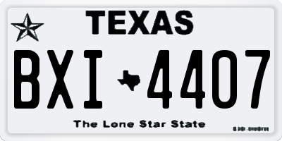 TX license plate BXI4407