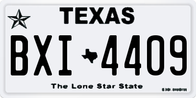 TX license plate BXI4409