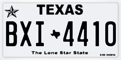TX license plate BXI4410