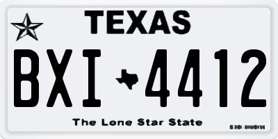 TX license plate BXI4412