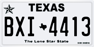 TX license plate BXI4413