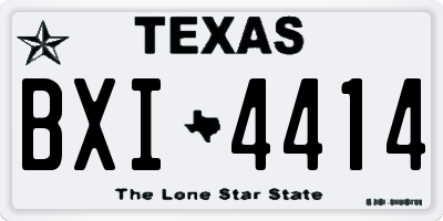 TX license plate BXI4414