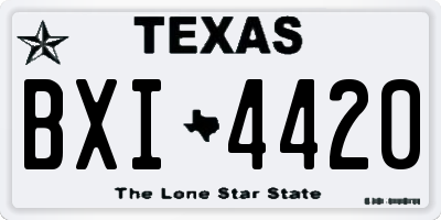 TX license plate BXI4420