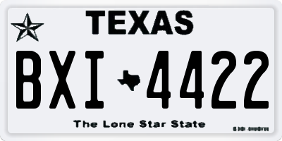 TX license plate BXI4422