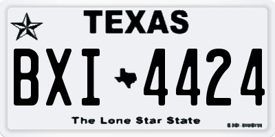 TX license plate BXI4424