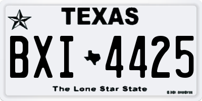 TX license plate BXI4425