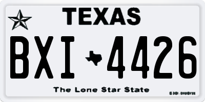 TX license plate BXI4426