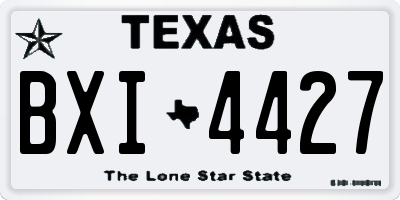 TX license plate BXI4427