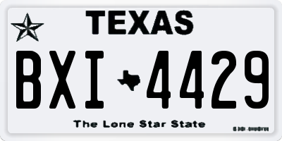 TX license plate BXI4429
