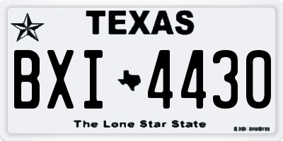 TX license plate BXI4430