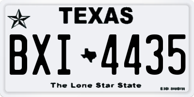 TX license plate BXI4435