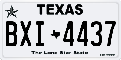 TX license plate BXI4437
