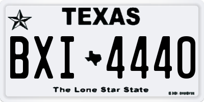 TX license plate BXI4440
