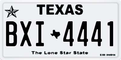 TX license plate BXI4441