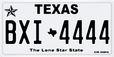 TX license plate BXI4444