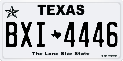 TX license plate BXI4446