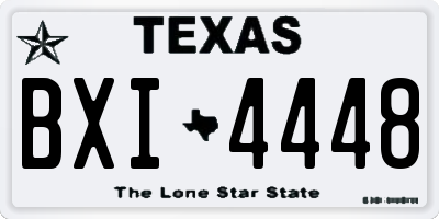 TX license plate BXI4448