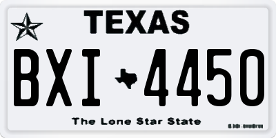 TX license plate BXI4450