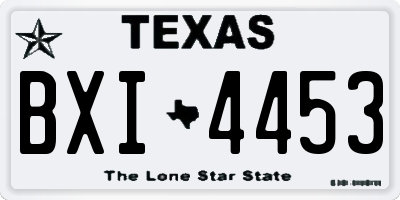 TX license plate BXI4453