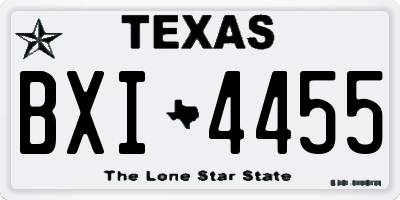 TX license plate BXI4455