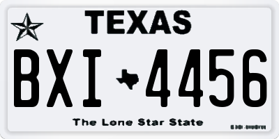 TX license plate BXI4456