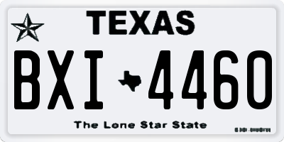 TX license plate BXI4460