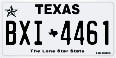 TX license plate BXI4461