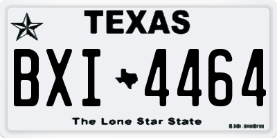 TX license plate BXI4464