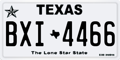 TX license plate BXI4466