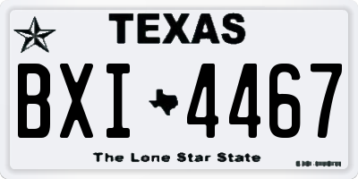 TX license plate BXI4467