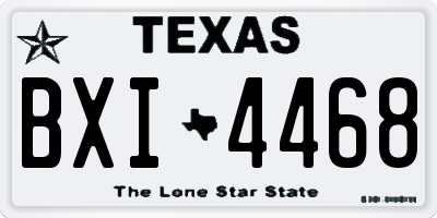 TX license plate BXI4468