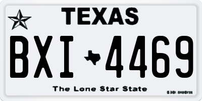 TX license plate BXI4469