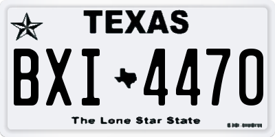 TX license plate BXI4470