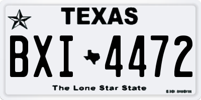 TX license plate BXI4472