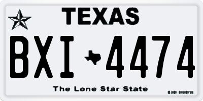 TX license plate BXI4474