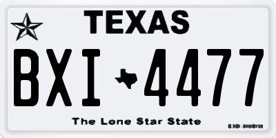 TX license plate BXI4477