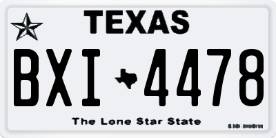 TX license plate BXI4478