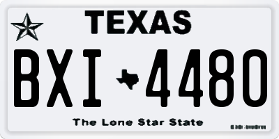 TX license plate BXI4480