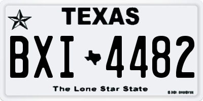 TX license plate BXI4482