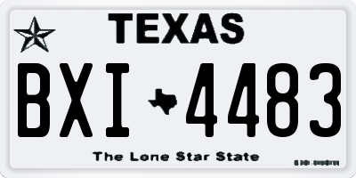 TX license plate BXI4483