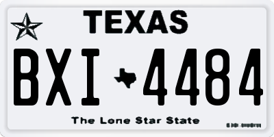 TX license plate BXI4484