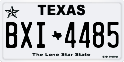 TX license plate BXI4485