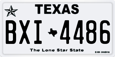 TX license plate BXI4486