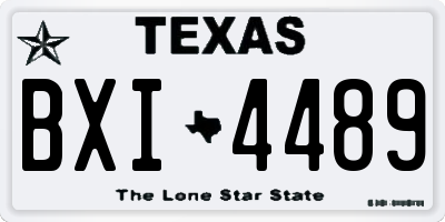 TX license plate BXI4489