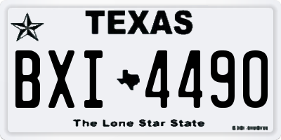 TX license plate BXI4490