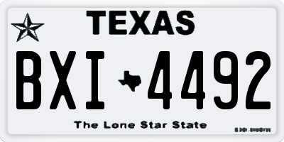 TX license plate BXI4492