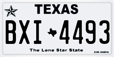 TX license plate BXI4493