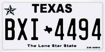 TX license plate BXI4494