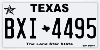 TX license plate BXI4495