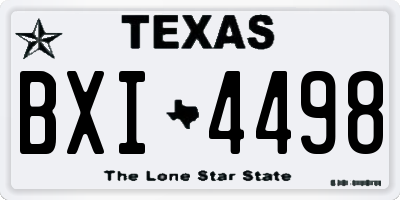 TX license plate BXI4498
